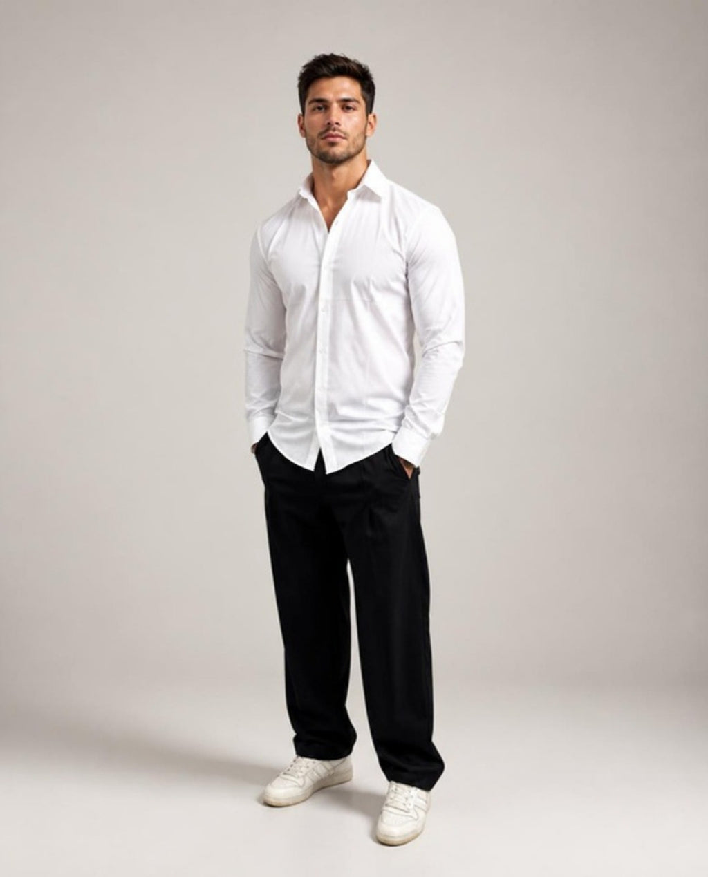 Pantalón CHADS negro, vista tres cuartos